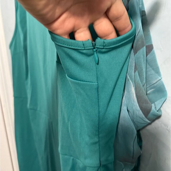 Kim Curvy Cocktail with‎ Chiffon Overlay Dress Sz 24W - Picture 8 of 12